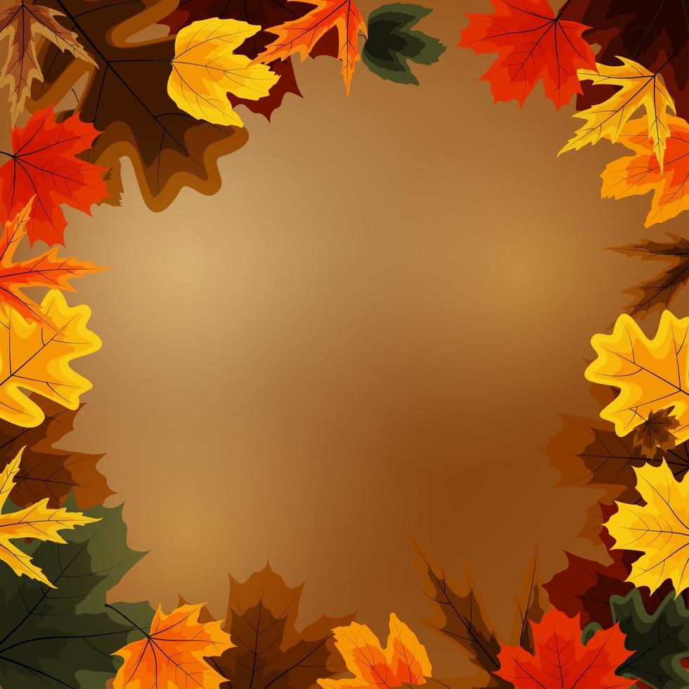 Shiny Autumn Leaves Banner Background vector