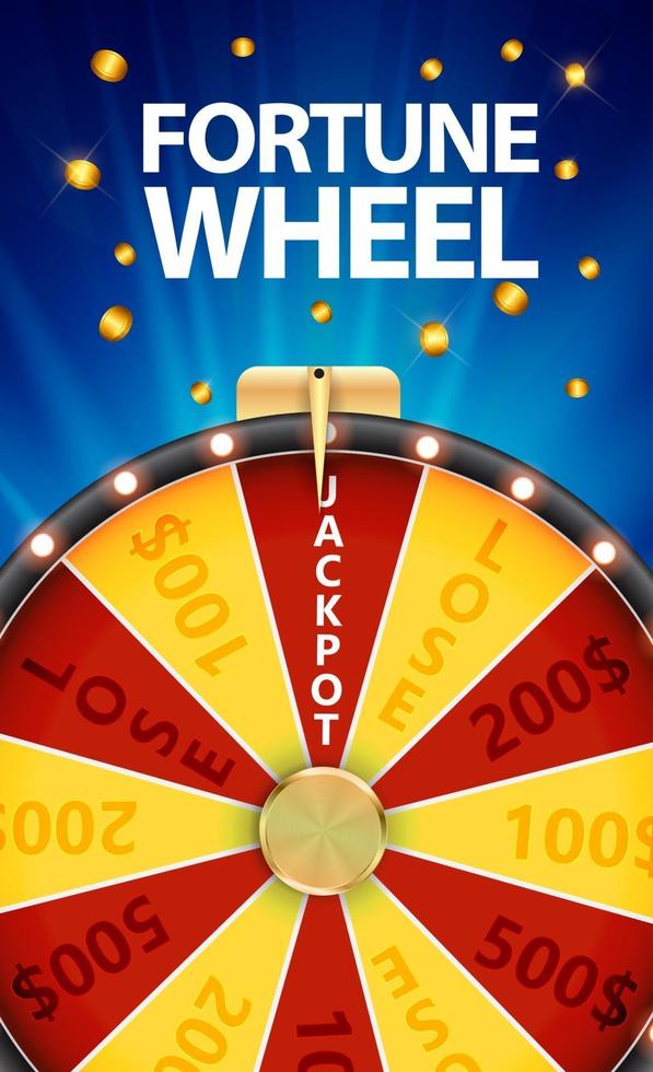 Wheel of Fortune Lucky Icon with Place for Text vector