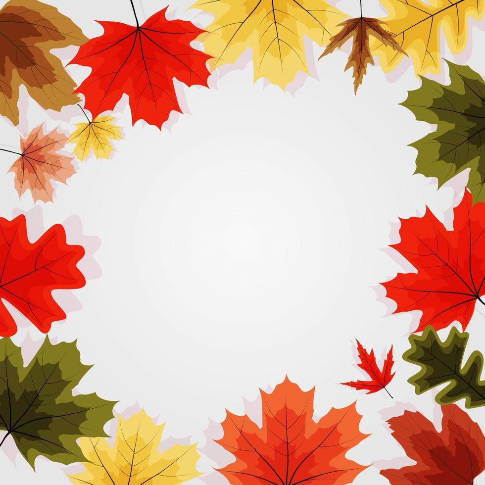 fondo de banner de hojas de otoño brillante vector