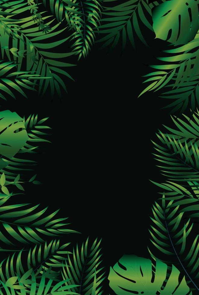 Tropical Natural Palm Background vector
