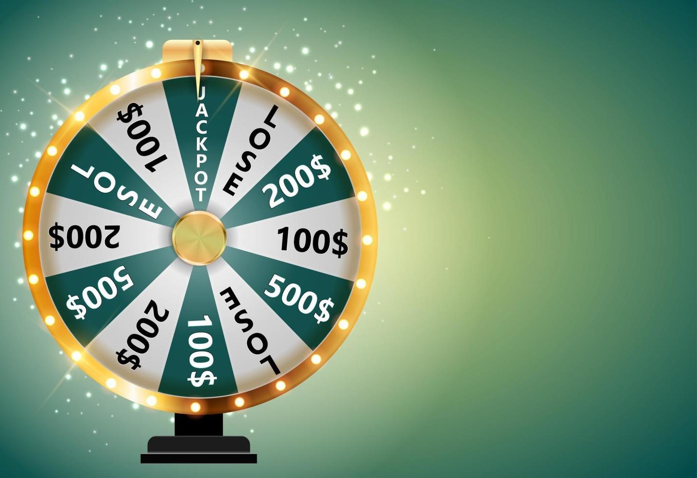 Wheel of Fortune Lucky Icon with Place for Text vector