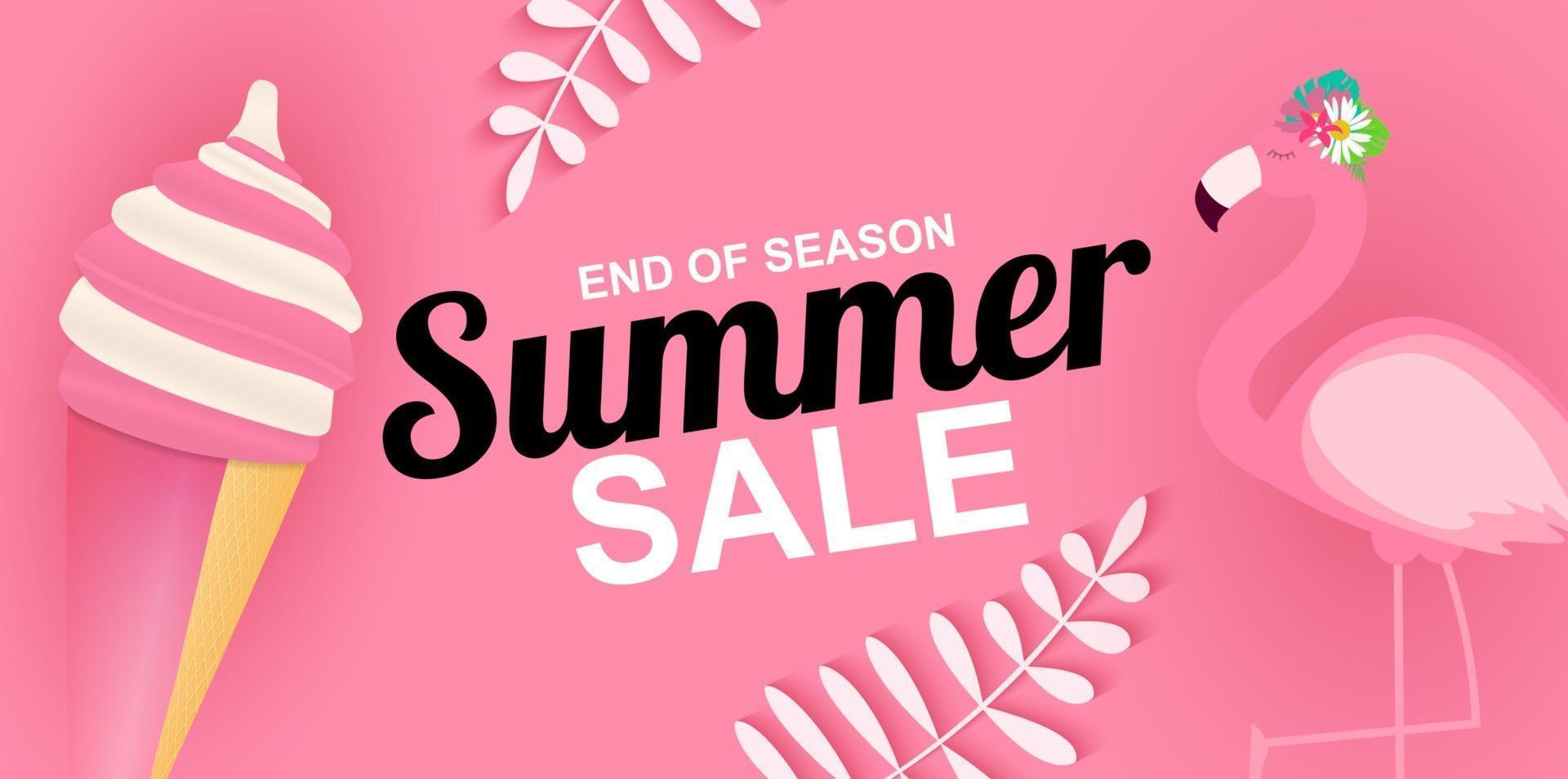 End of season Summer sale poster background vector