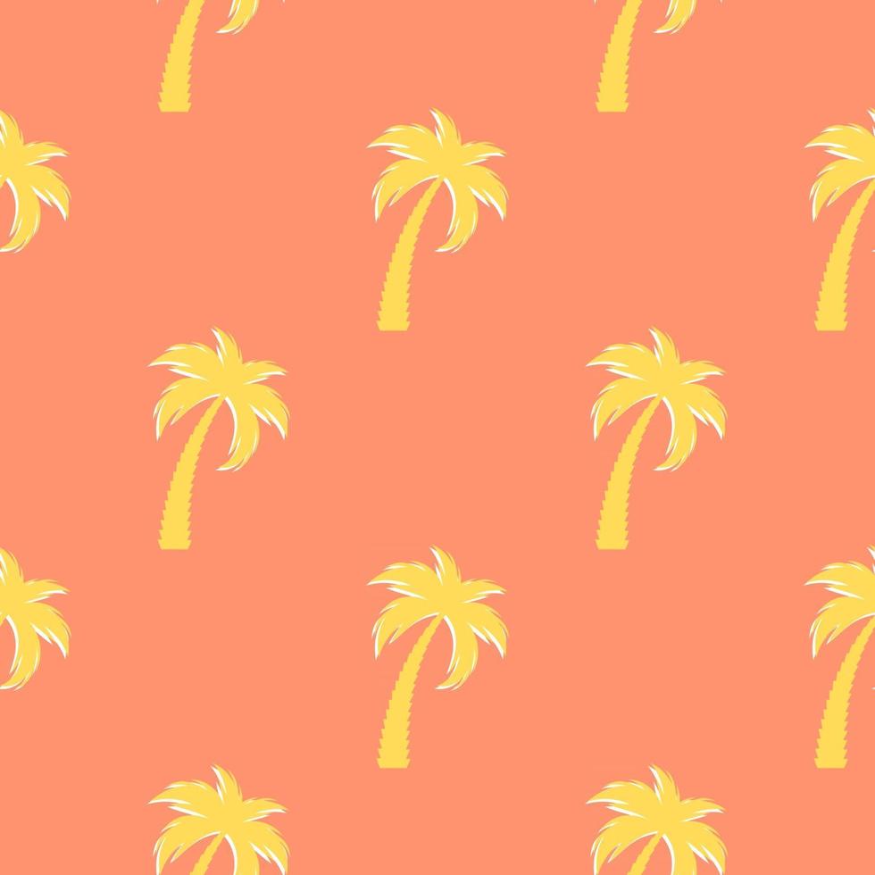 Palm tree silhouette seamless pattern background vector