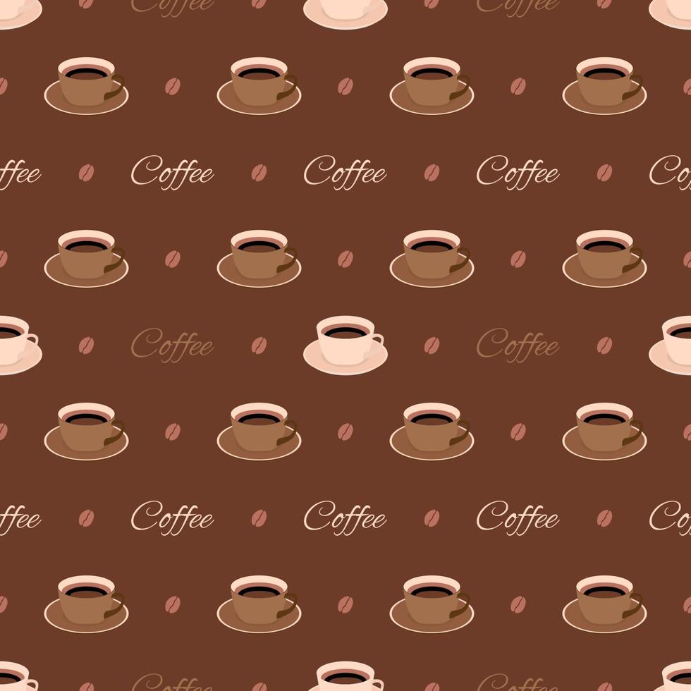 Seamless Pattern Background with Cup of Coffee vector