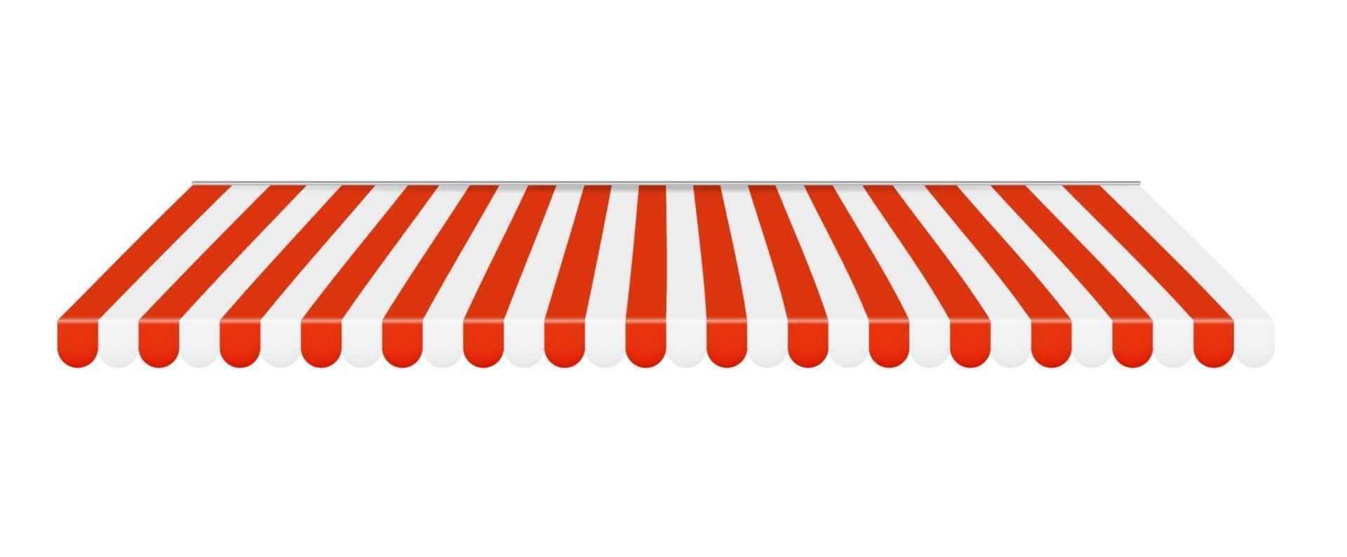 Outdoor awnings Red and white sunshade vector