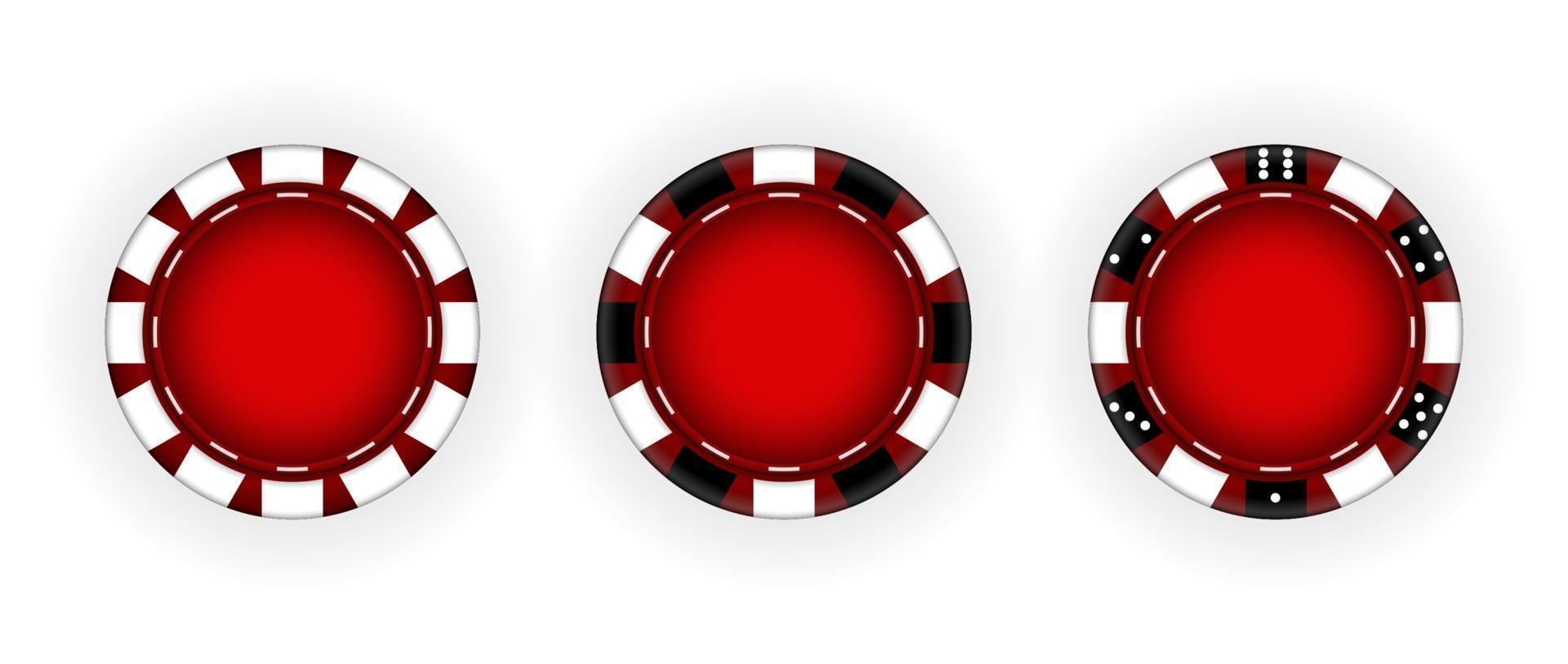 Set of Chips for the casino Gambling vector