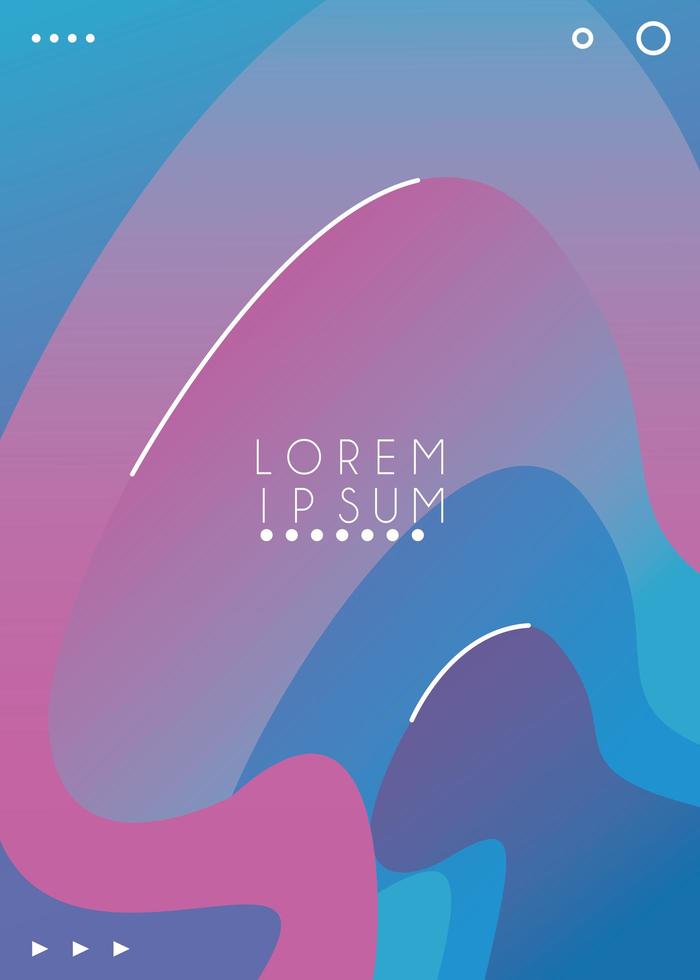waves and paint pink and blue colors background vector