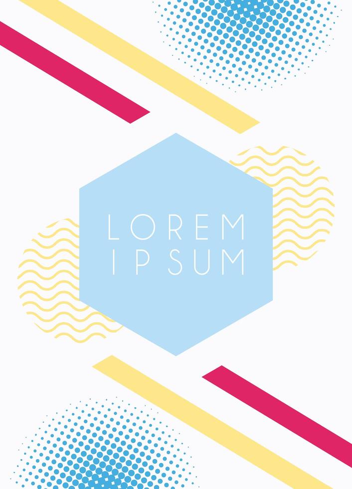 geometric frame with abstract banner modern poster vector