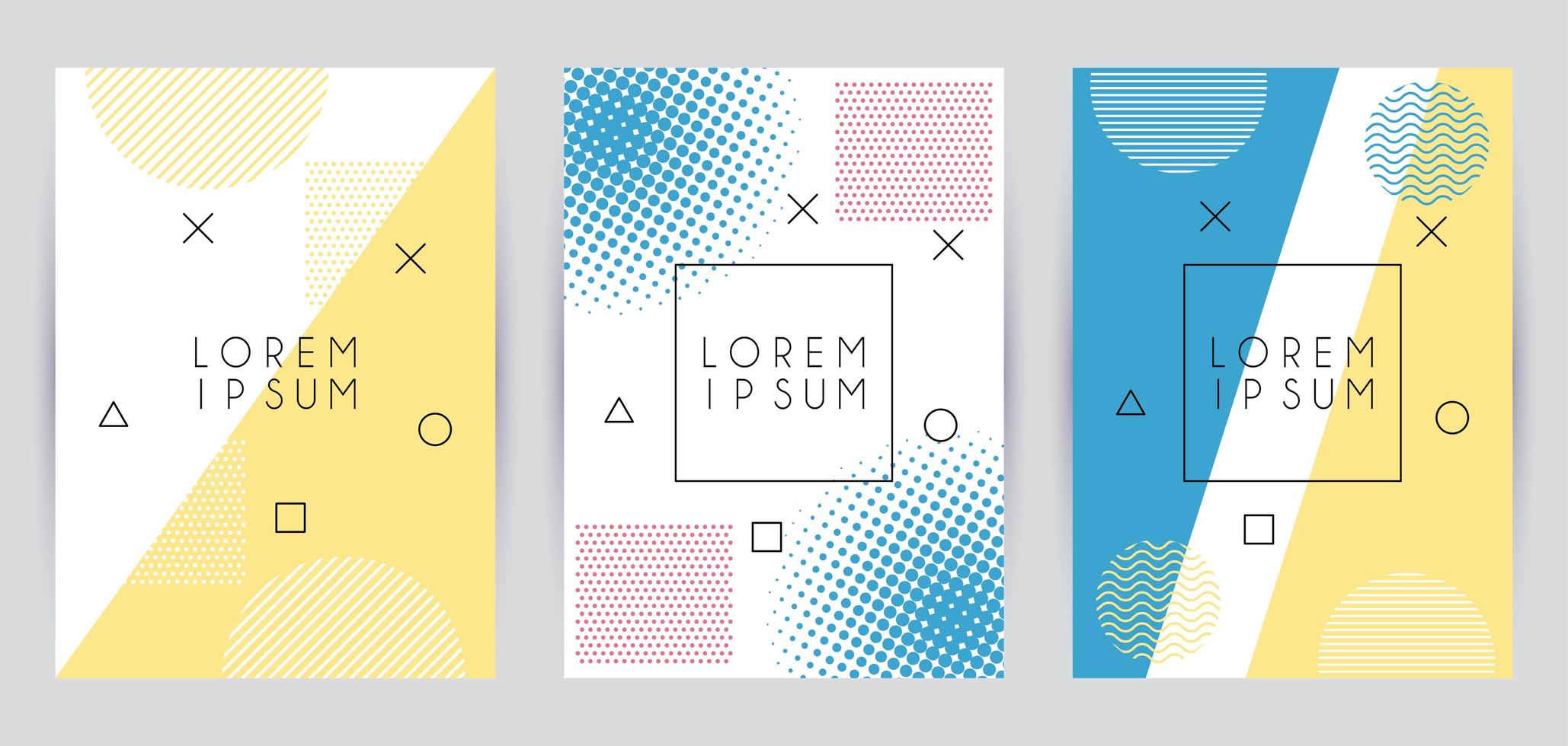 geometric figures with abstract banner modern poster vector
