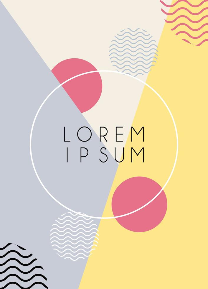 circular frame abstract banner modern poster vector