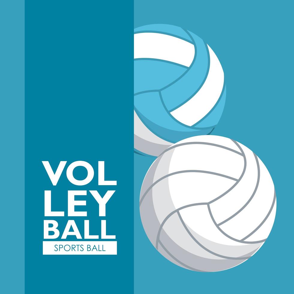 volleyball sport balloons equipment icons vector