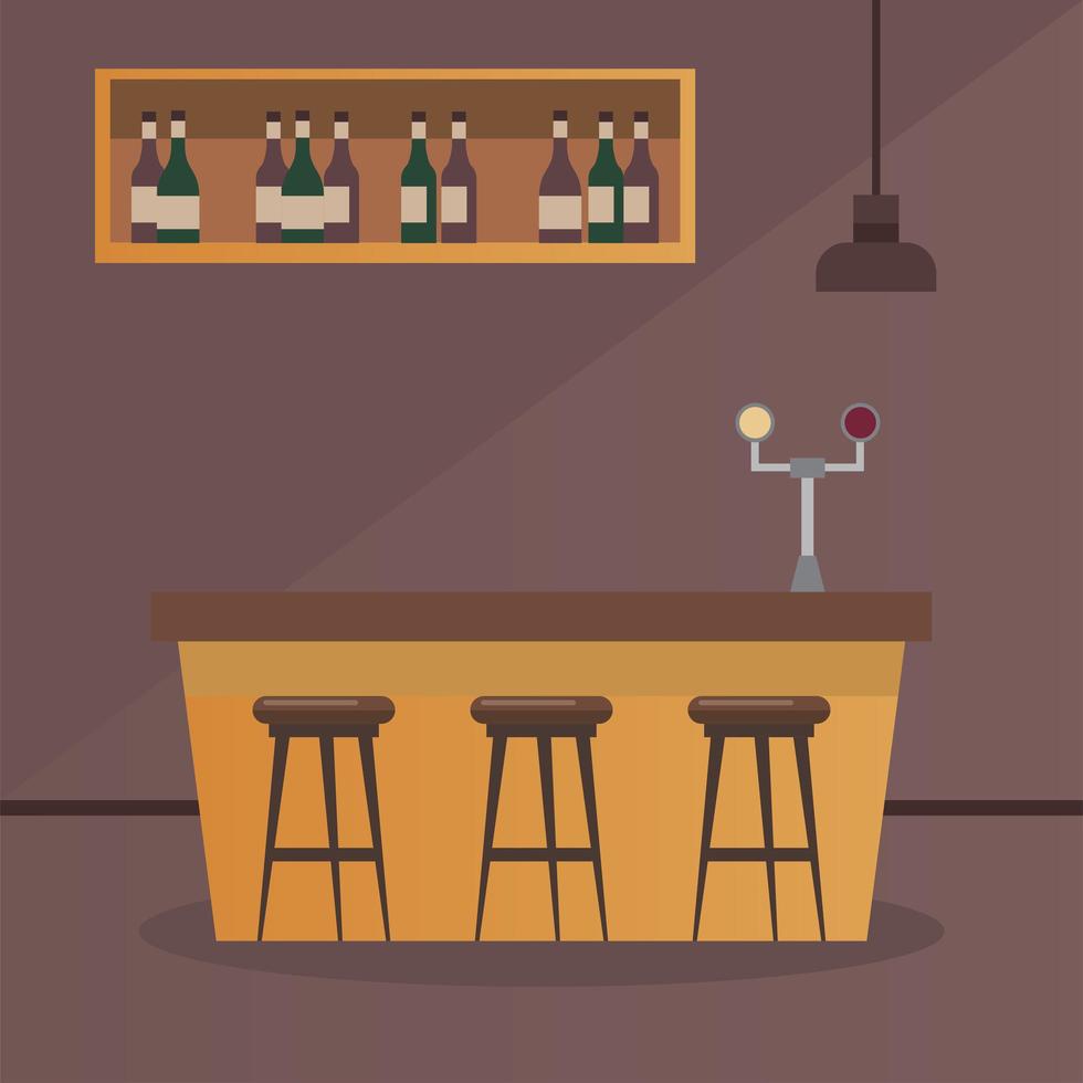 wine shop liquor bar icon vector