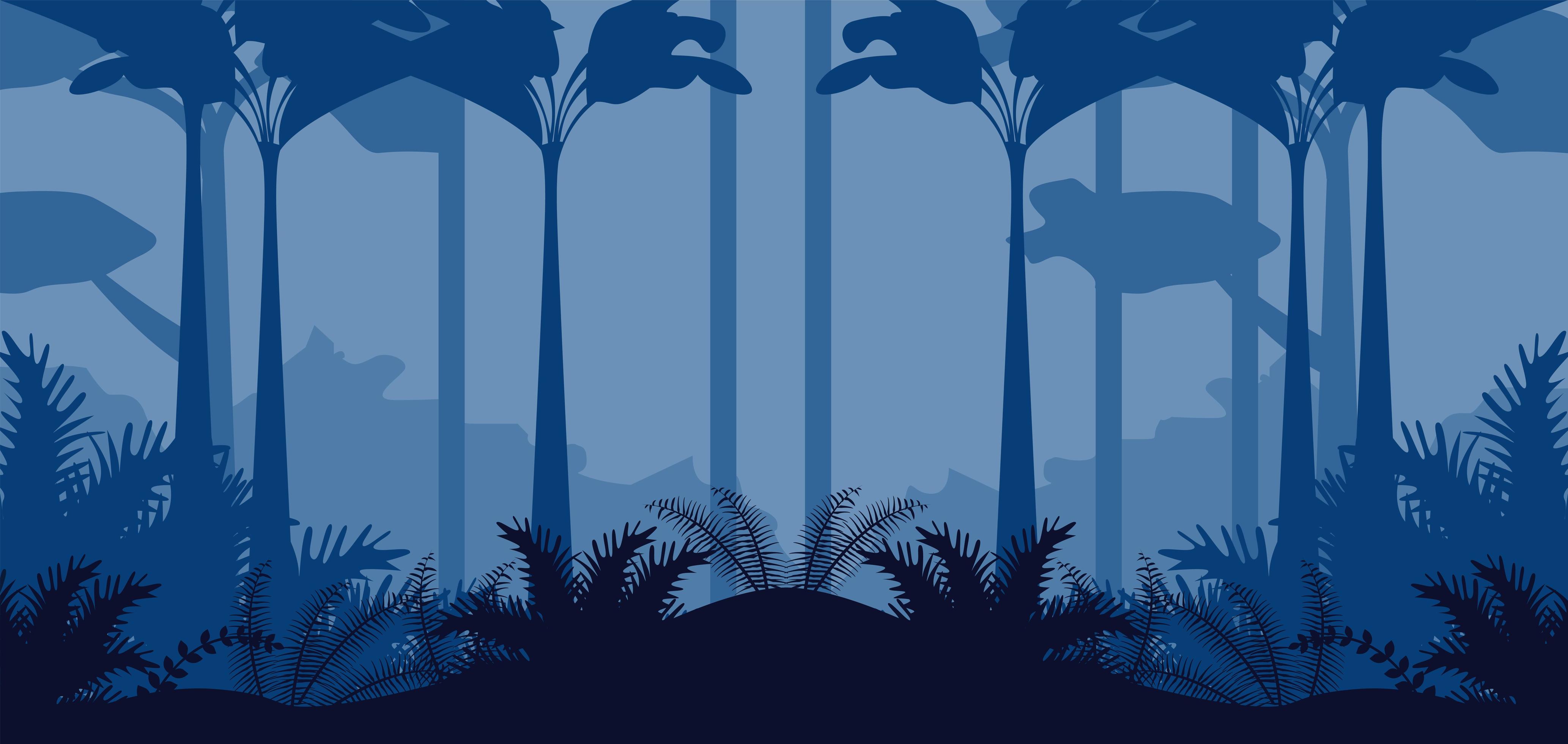 jungle wild nature blue landscape scene 2463601 Vector Art at Vecteezy