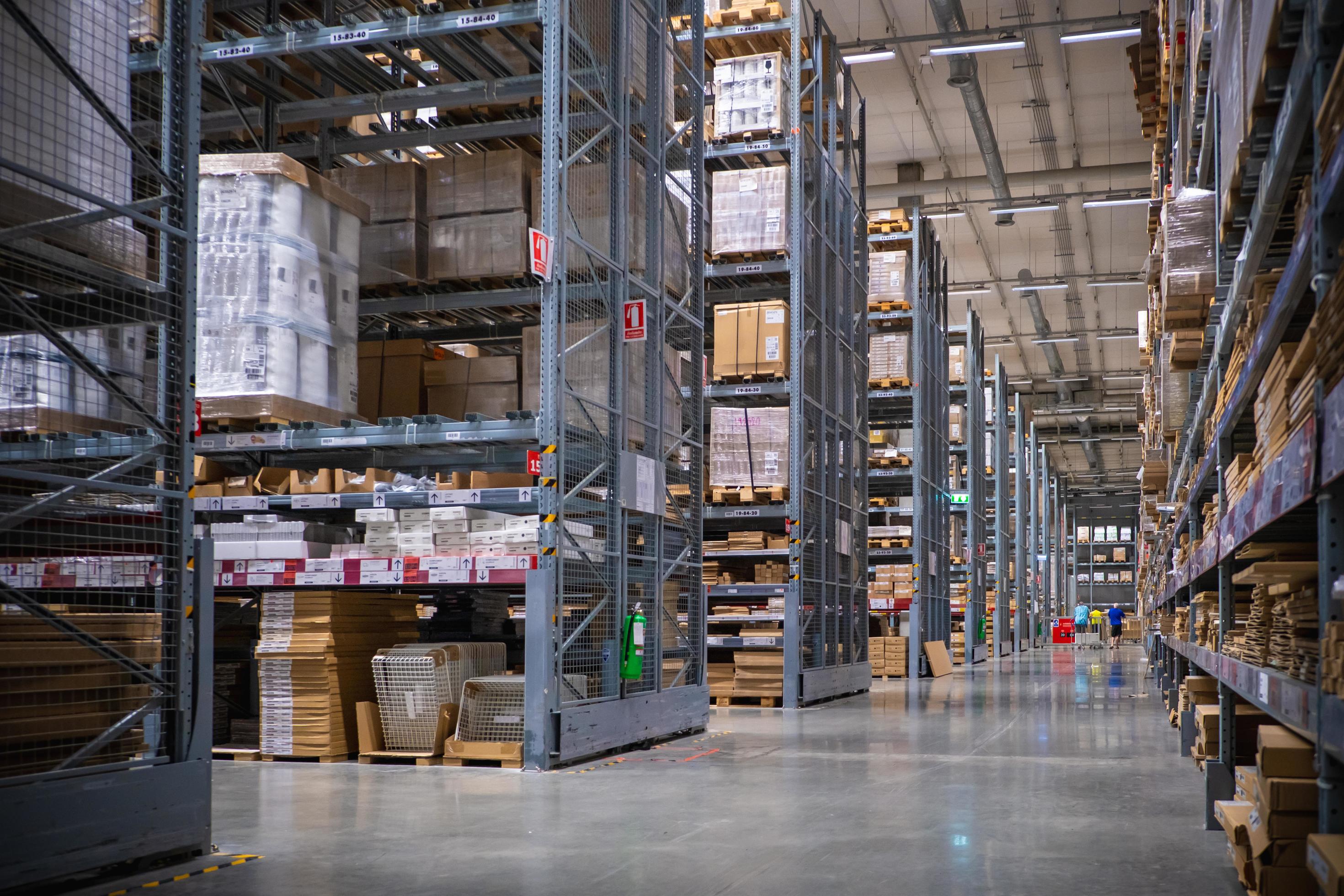 Warehouse aisle in an IKEA store 2463691 Stock Photo at Vecteezy
