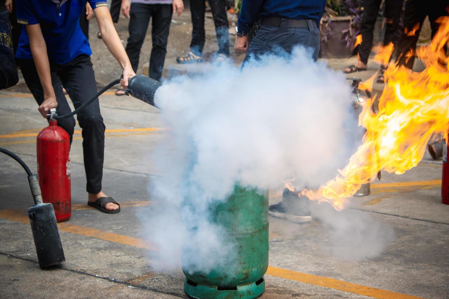 Employees firefighting training photo