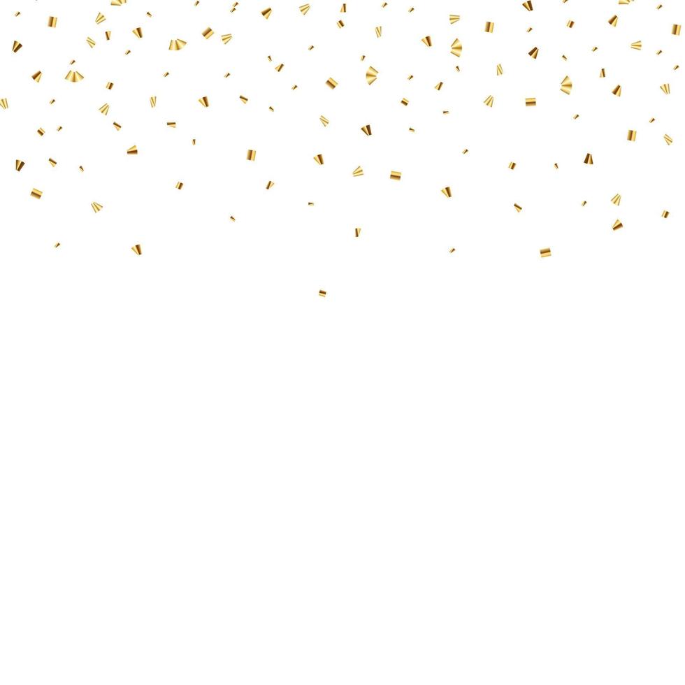 Abstract Golden Confetti Isolated on White Background vector