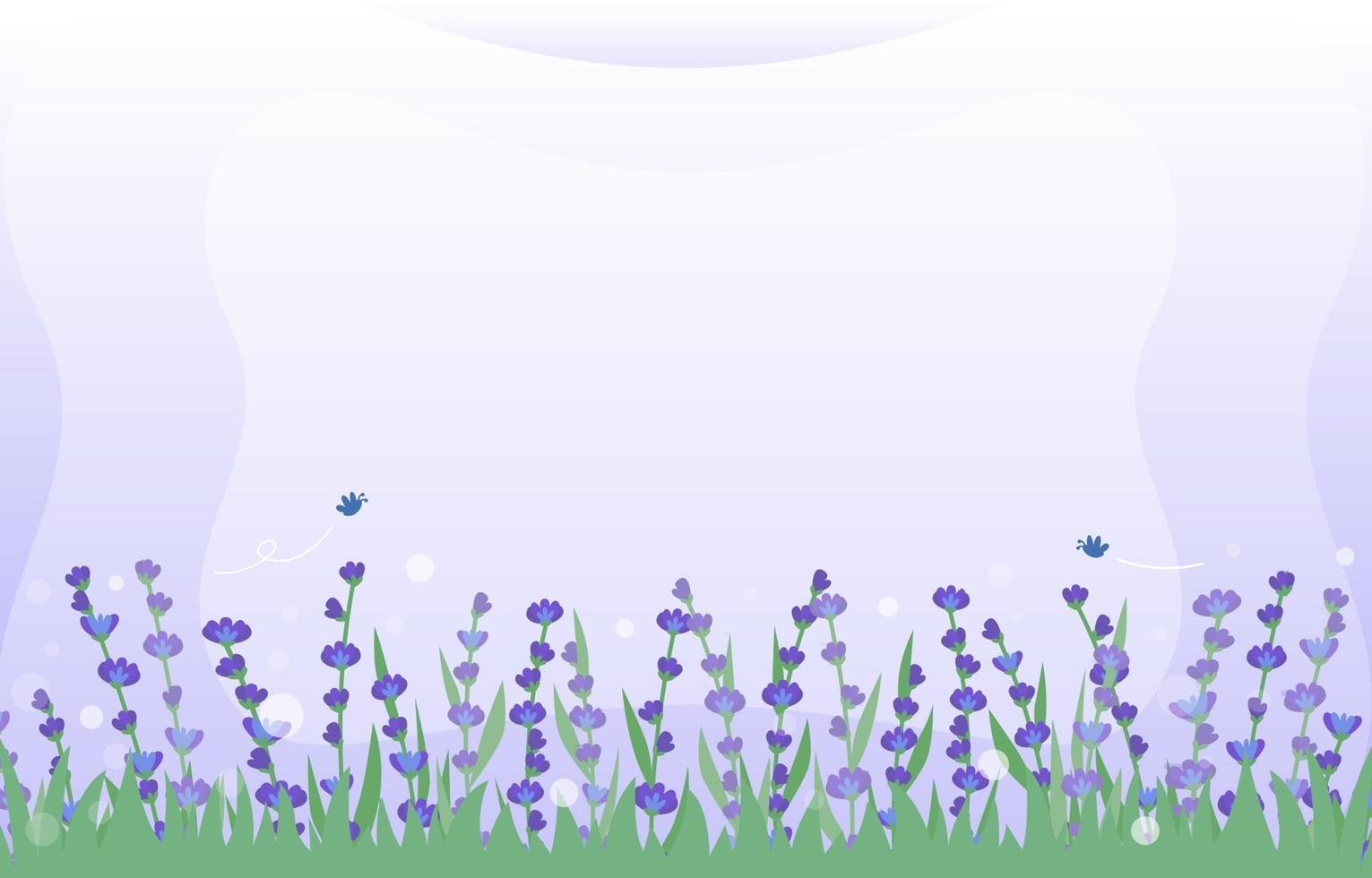 fondo de lavanda y hierba vector