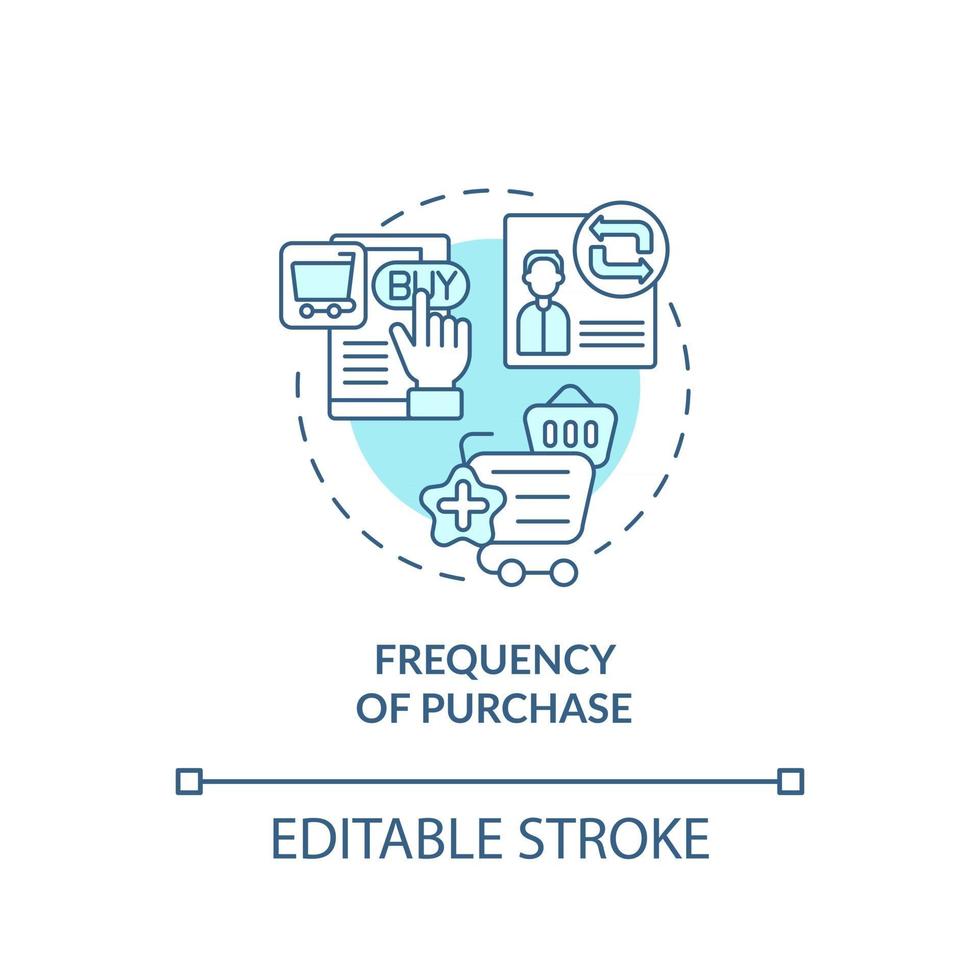 Purchase frequency concept icon vector