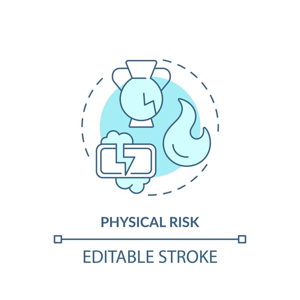 Physical risk concept icon vector