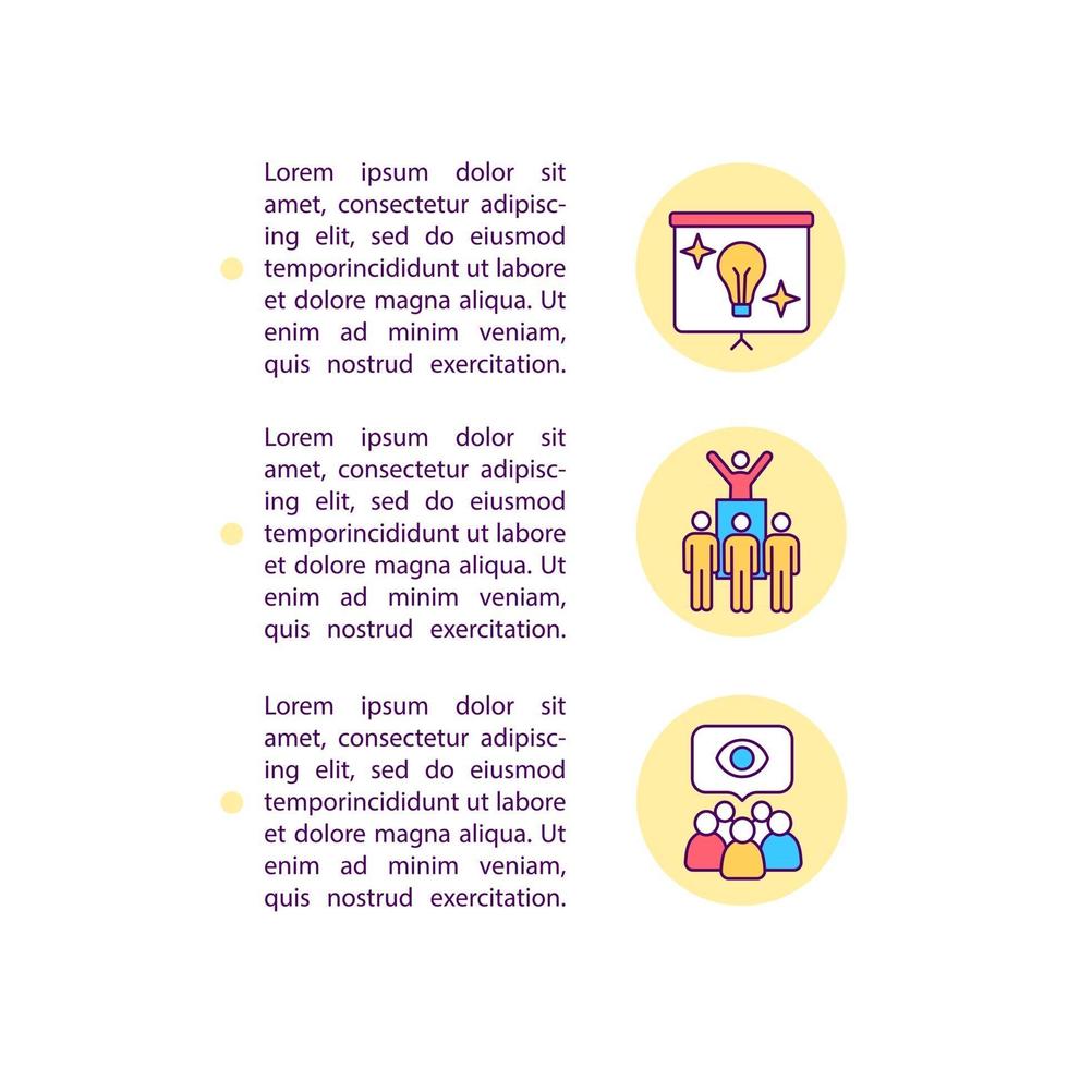 Public performance or display concept line icons with text vector