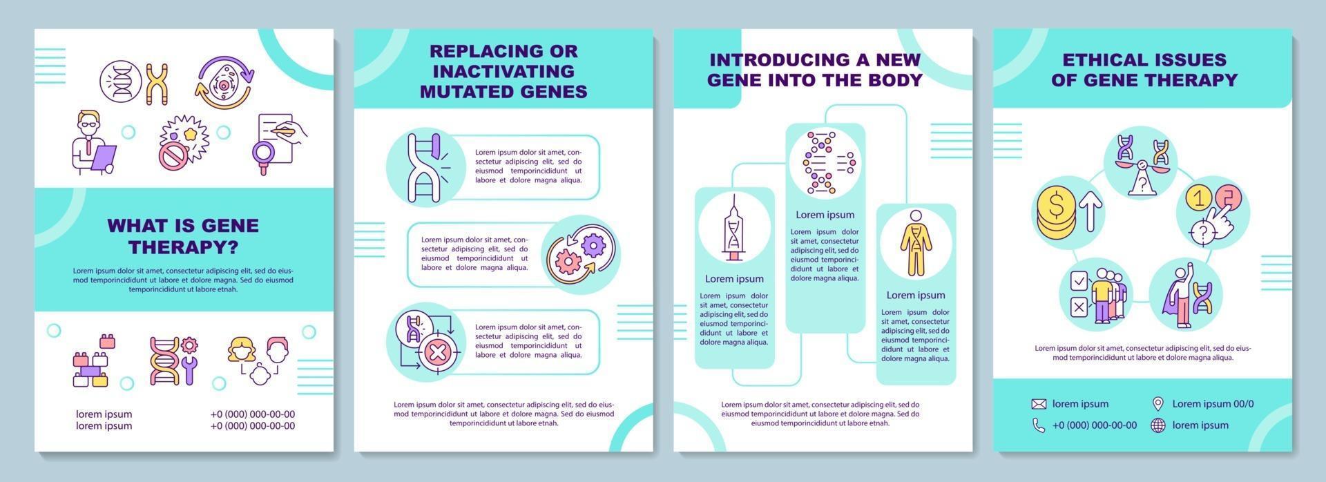 What is gene therapy brochure template vector