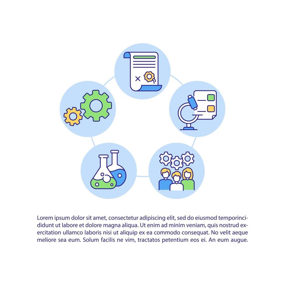 Patents concept line icons with text vector