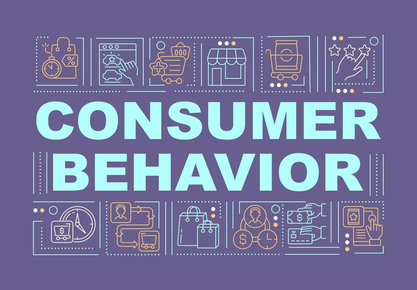 Consumer behavior word concepts banner vector