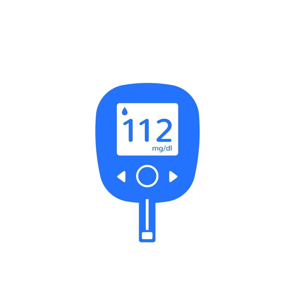 Glucose test or glucometer icon on white vector