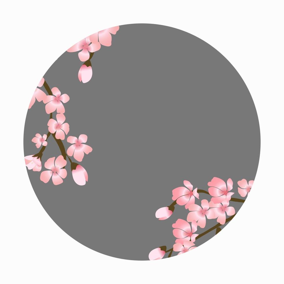 Abstract Floral Sakura Flower Japanese Natural Background vector