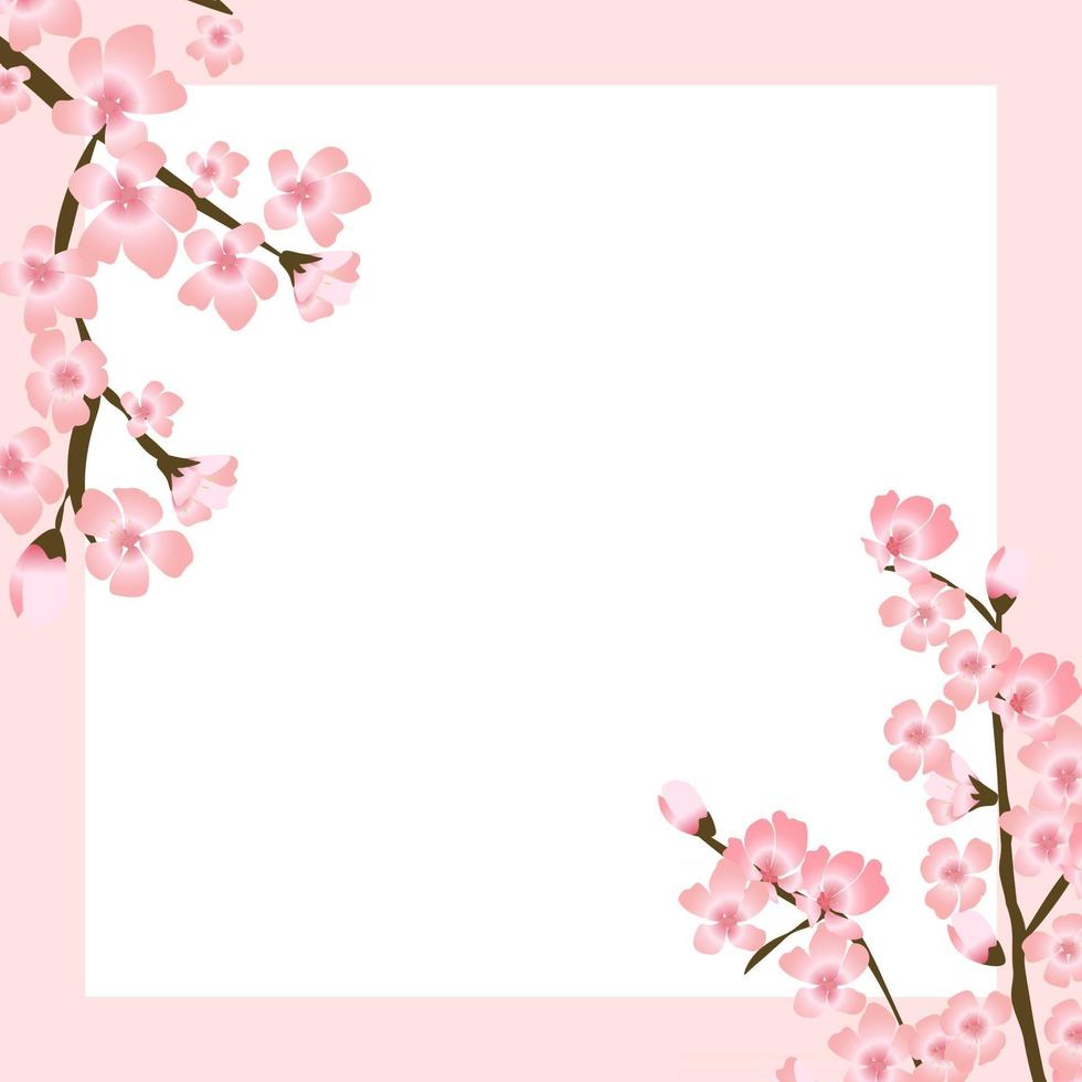 flor de sakura floral abstracto fondo natural japonés vector