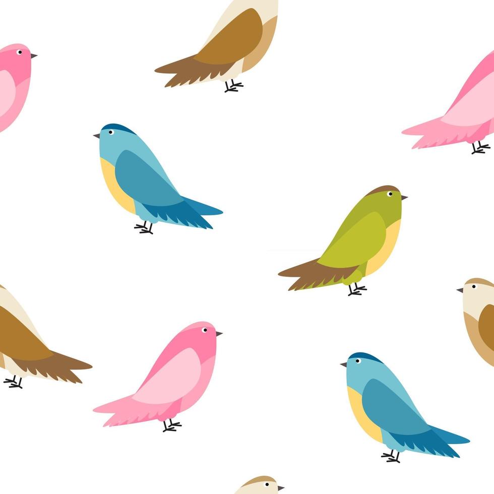 Ilustración de vector de fondo abstracto pájaro de patrones sin fisuras