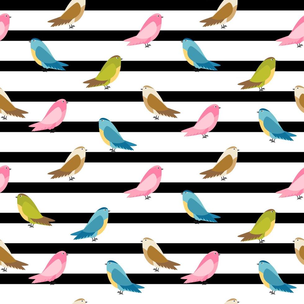 Abstract Bird Seamless Pattern Background vector