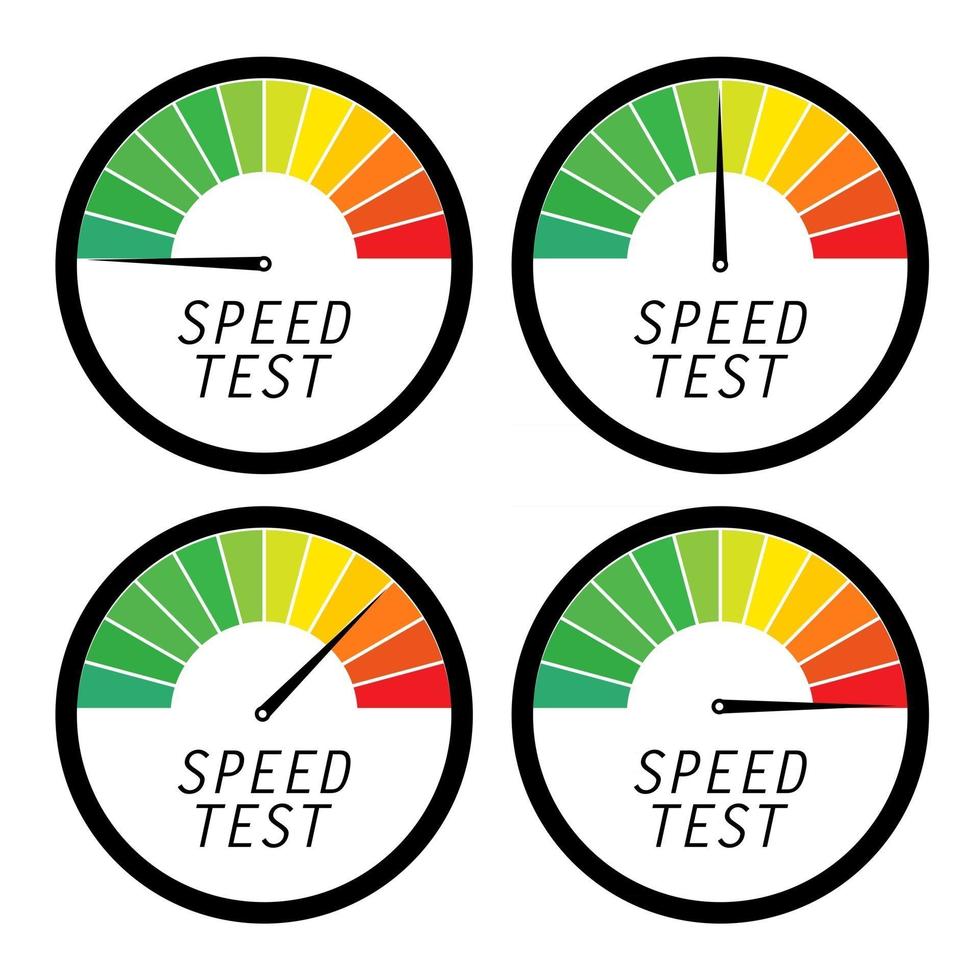 Speed test internet measure icon vector