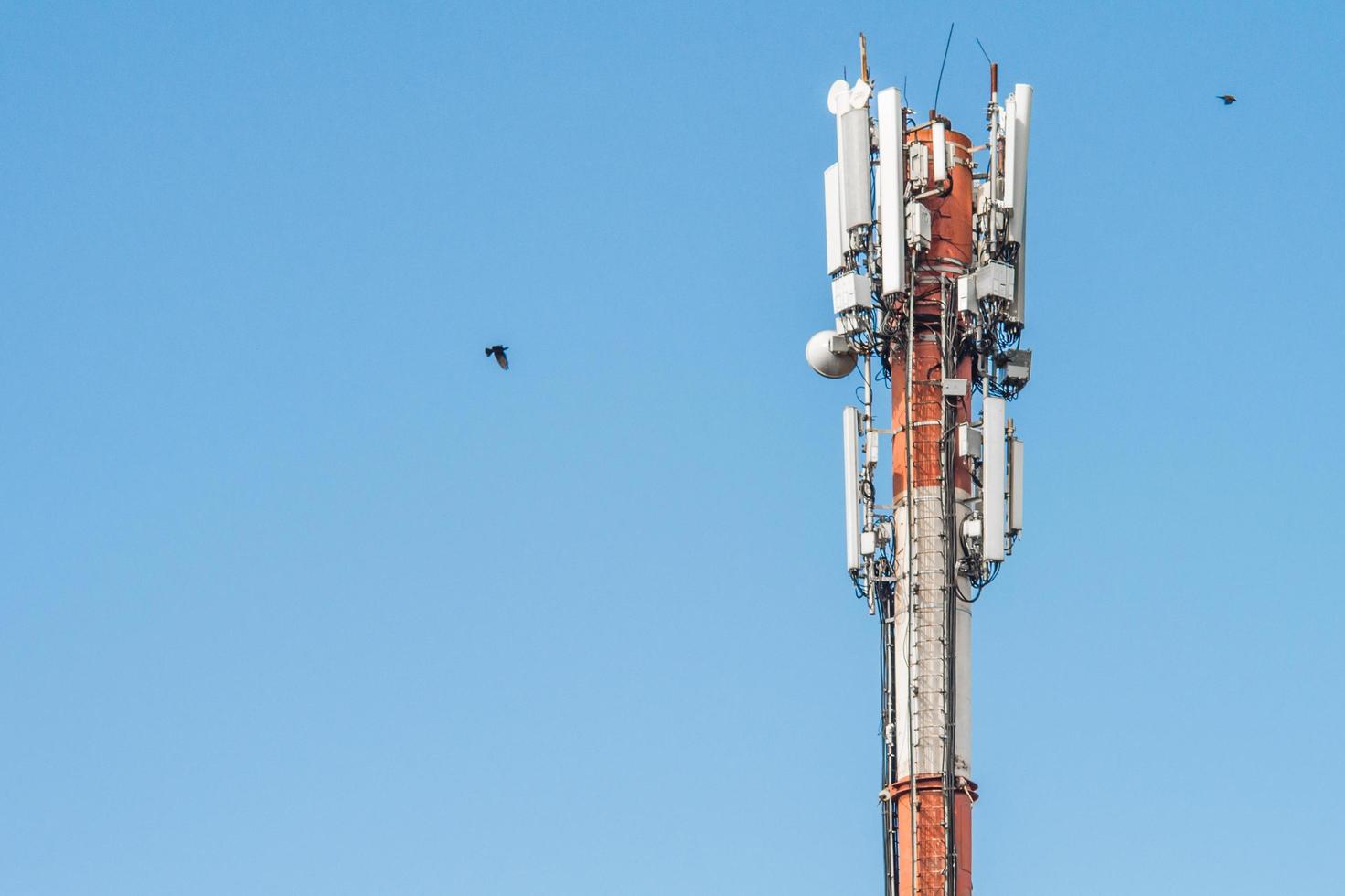 Mobile communications internet and radio tower photo