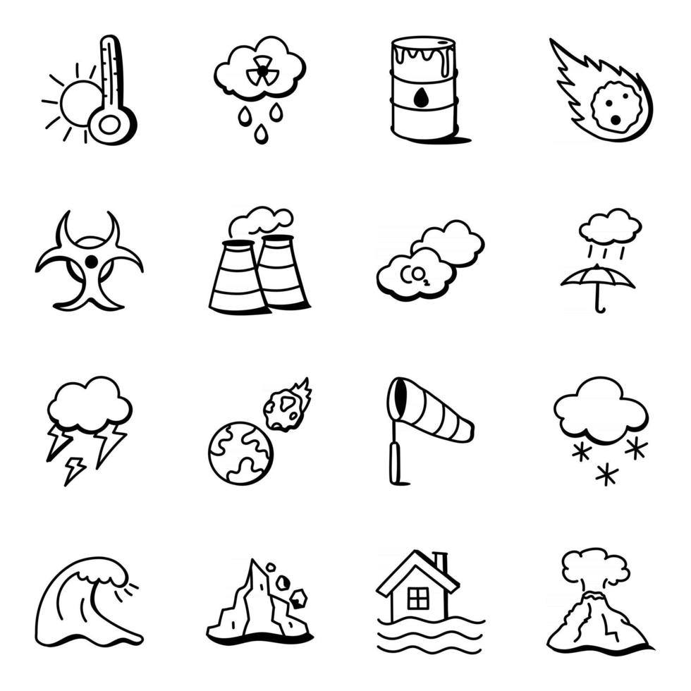 Disaster Icon Set vector