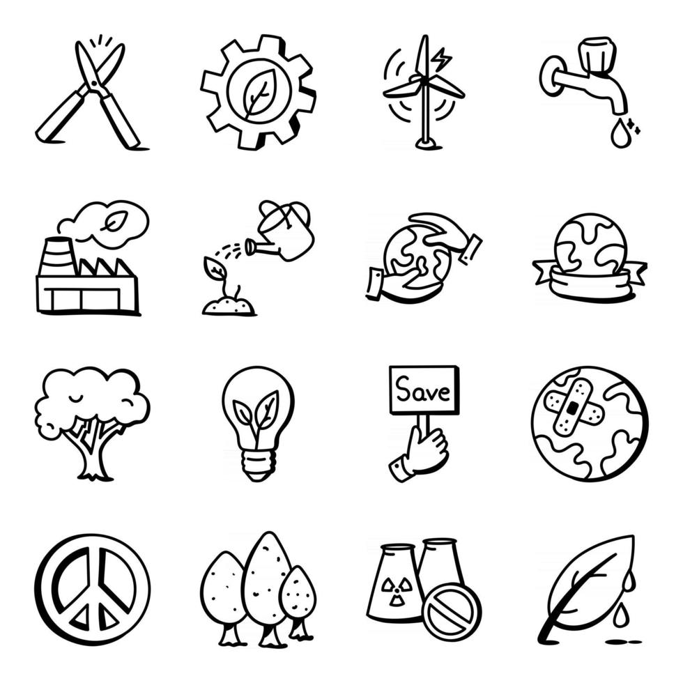 Set of Earth Day Icons vector