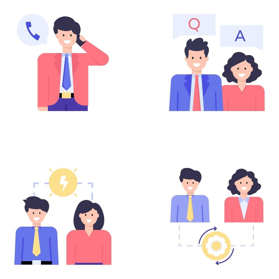 Pack of Business Teamwork Icons vector