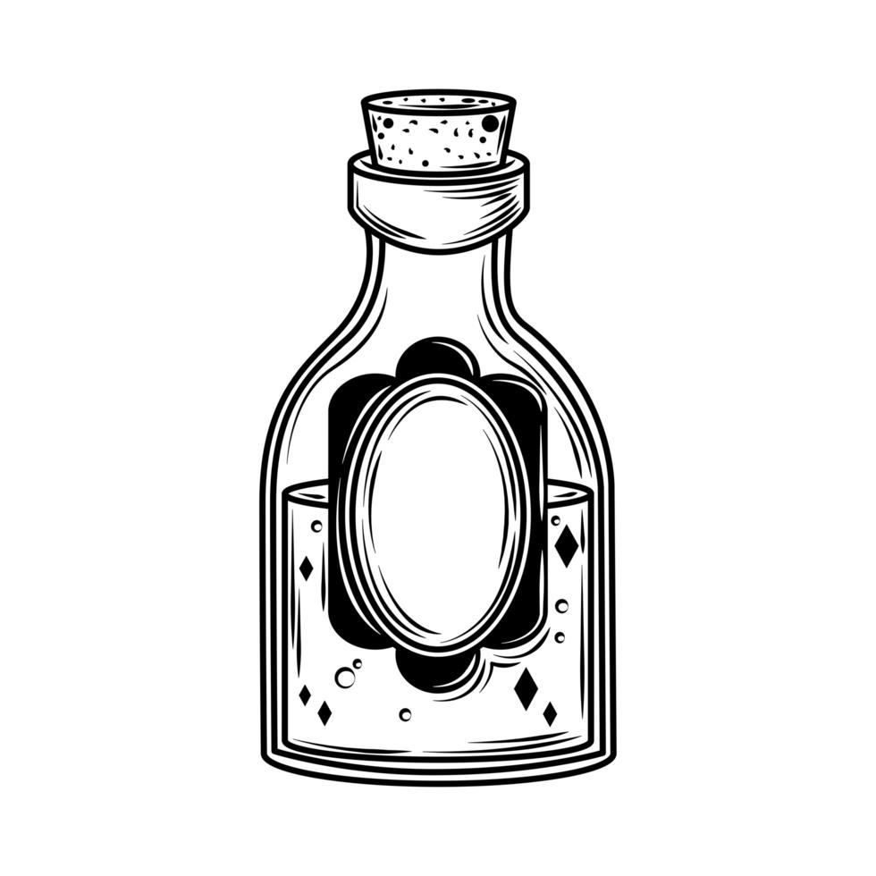 magic potion bottle vector