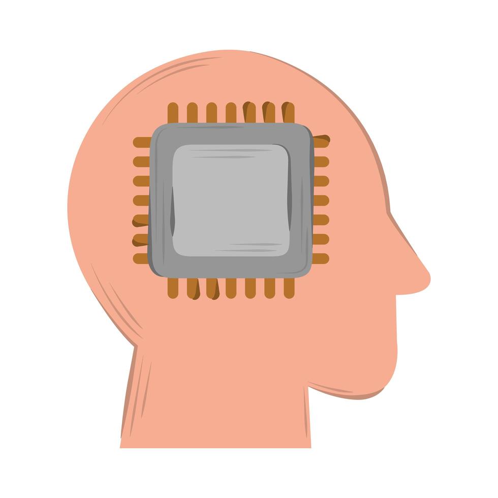 inteligencia artificial del circuito principal vector