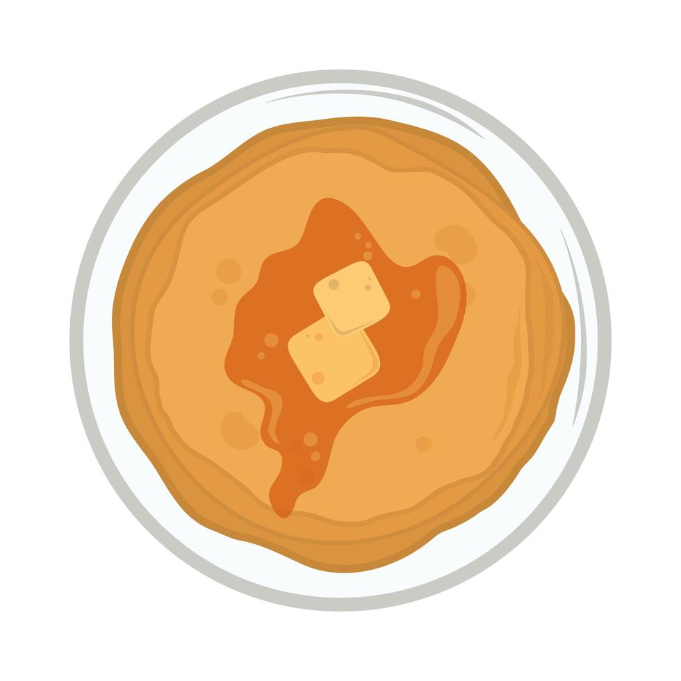 pancake with butter vector