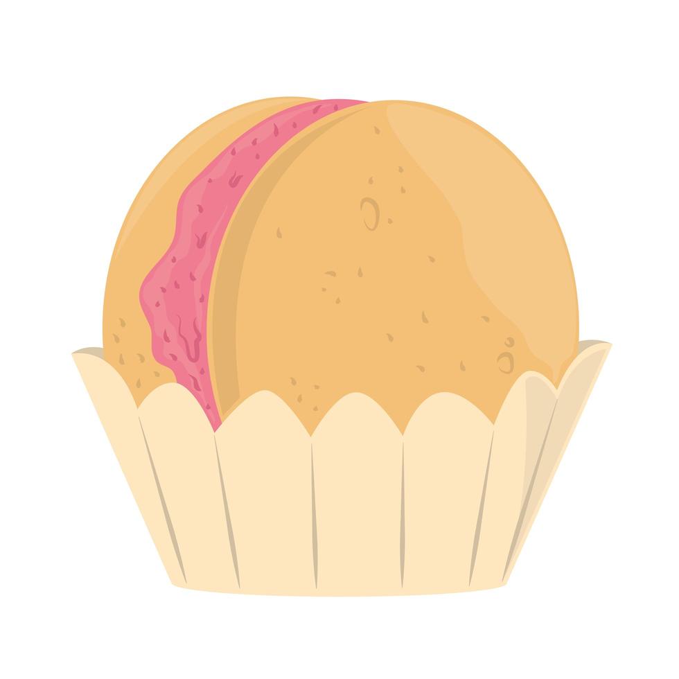 sweet dessert macaroon vector