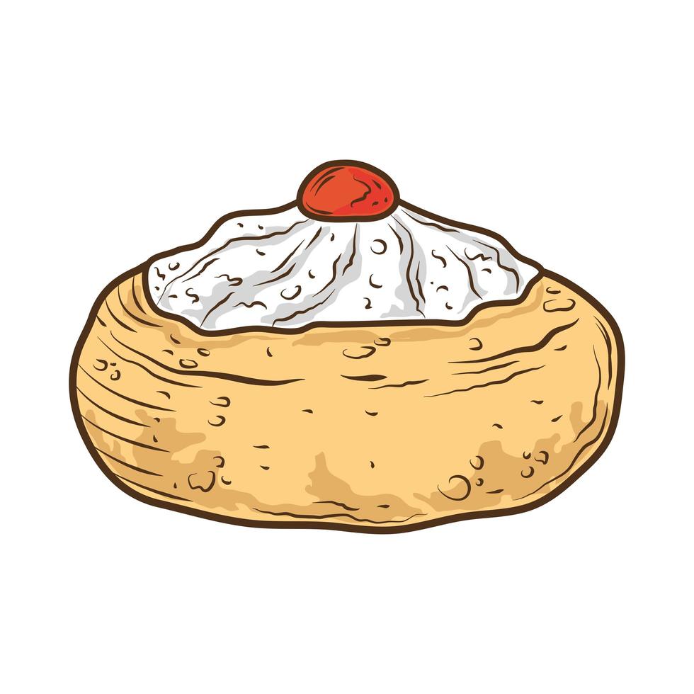 sweet cake dessert vector