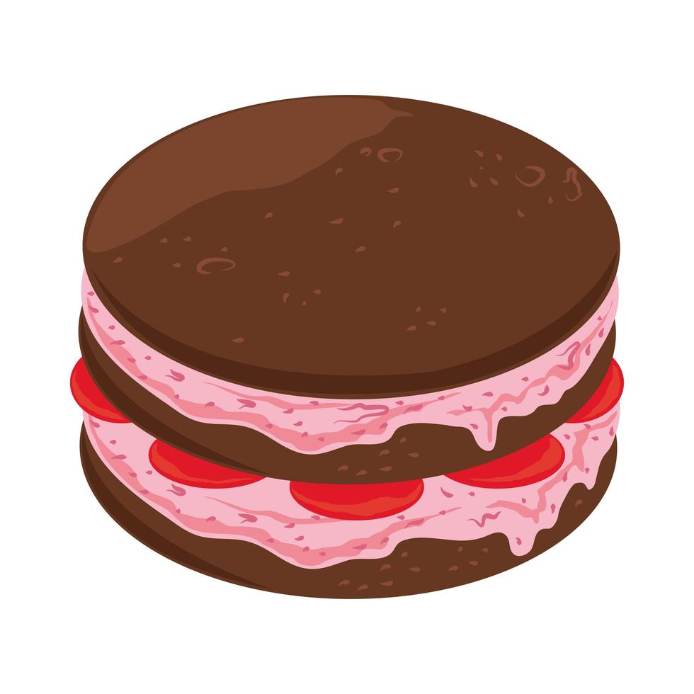 chocolate cake dessert vector