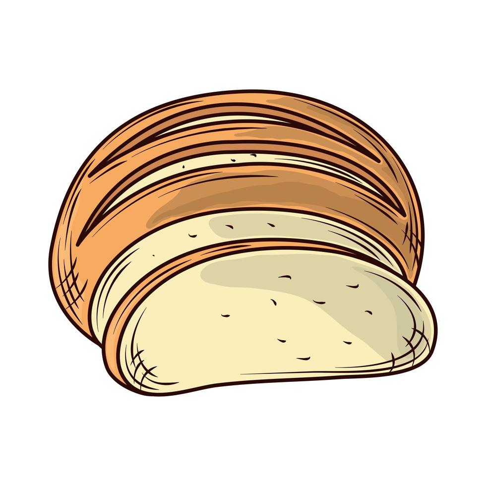 bakery sliced bread vector