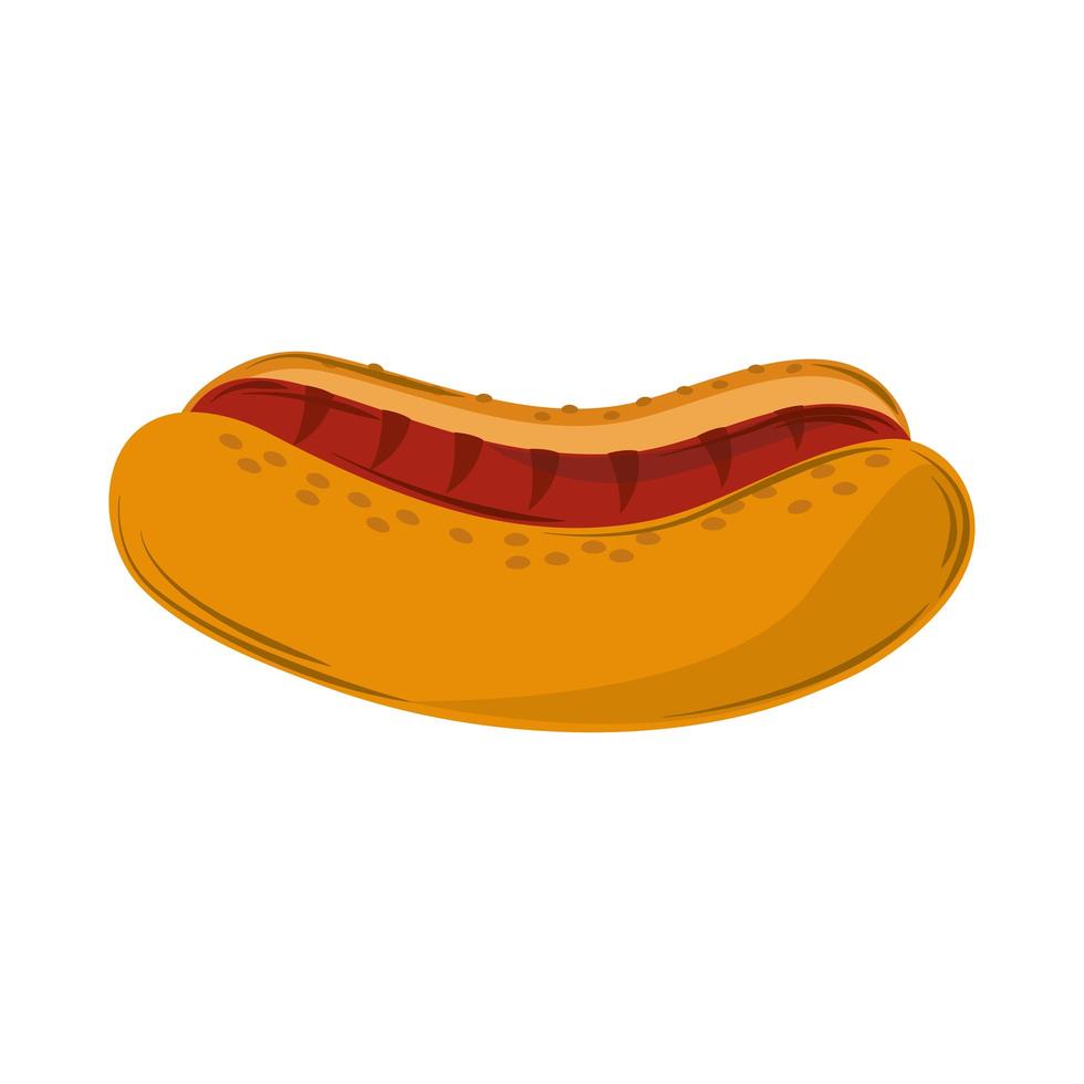 fast food hotdog vector