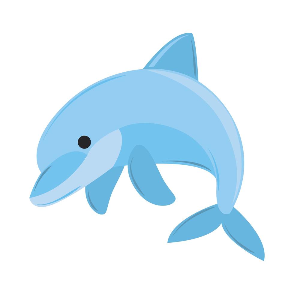 dolphin cartoon geometric vector