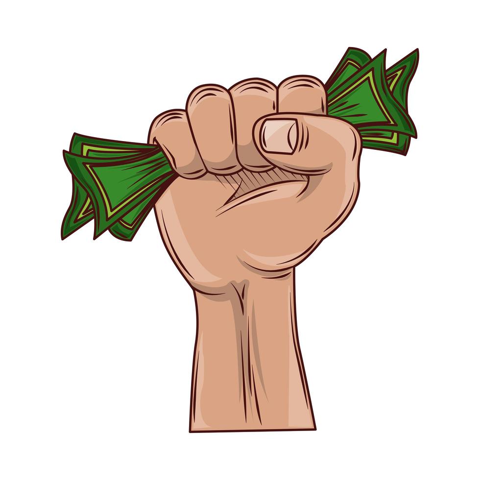 revolutionary fist money vector