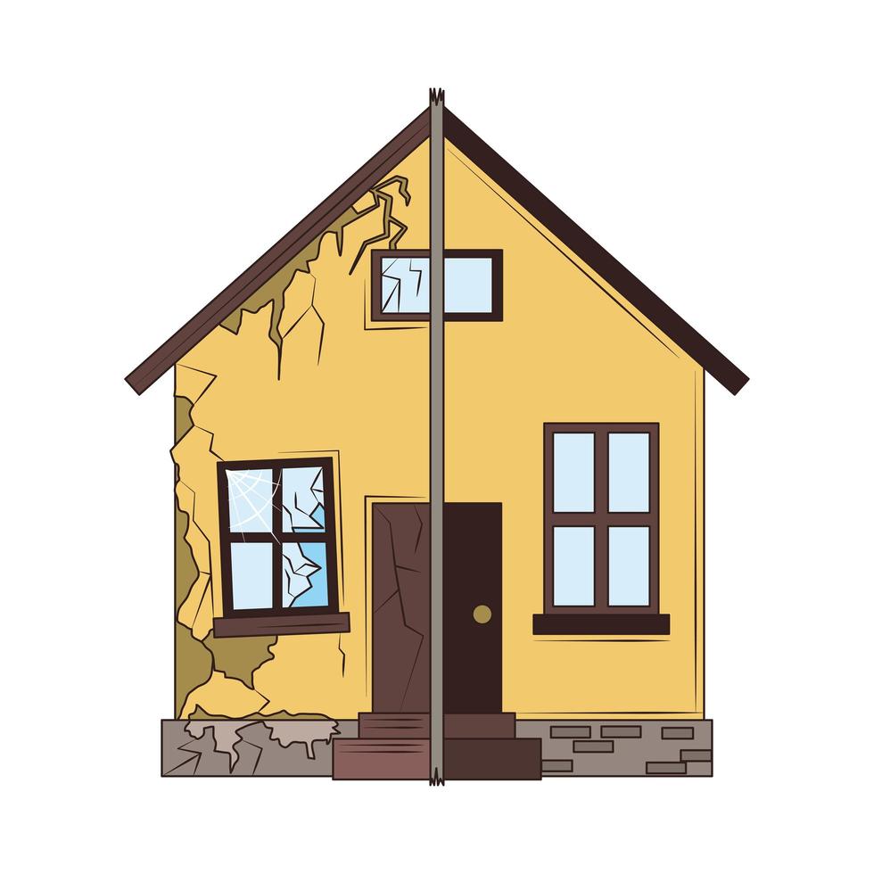 house before after renovation vector