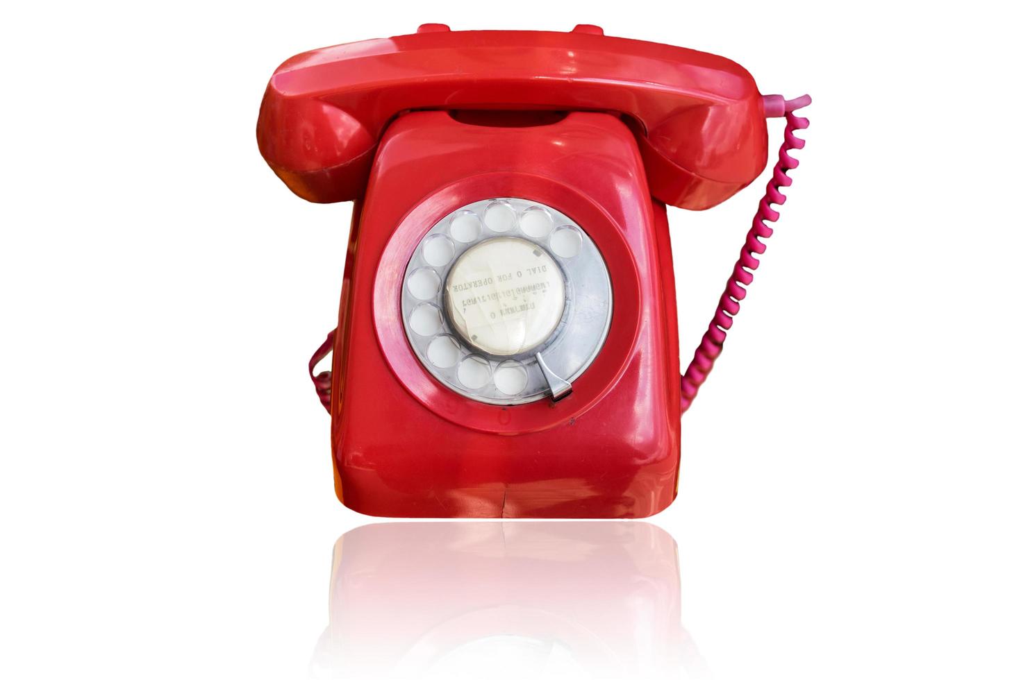 Antique Telephone on white background photo