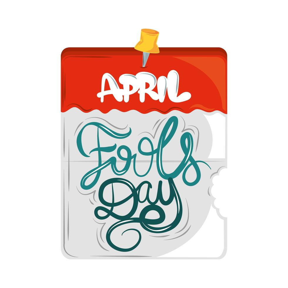 fools day calendar vector